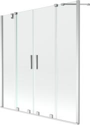 Mexen Velar Duo 2-szárnyú kádparaván tolóajtós 140 x 150 cm, átlátszó, króm - 896-140-000-02-01 (896-140-000-02-01)