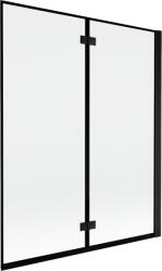 Mexen Mist kétrészes zuhanyfal, jobbos, 140 x 150 cm, fekete keret, fekete - 8A9-140-002-70-70-P (8A9-140-002-70-70-P)