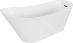 Mexen Alta szabadon álló kád 170 x 75 cm, fehér, túlfolyó gun gray kefélt - 52141707500-66 (52141707500-66)