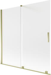 Mexen Velar 2-szárnyú, tolóajtós fürdőkádfal 160 x 150 cm, homokfúvott, arany - 896-160-000-31-50 (896-160-000-31-50)