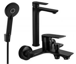 Mexen Alfa R40 fürdőkád készlet, fekete - 745713R40-70 (745713R40-70)