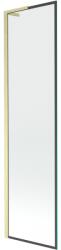 Mexen Next L kádparaván 1-szárnyú 50 x 150 cm, fekete keret, arany kefe - 895-050-000-03-70-55 (895-050-000-03-70-55)
