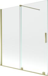 Mexen Velar 2 szárnyú toló fürdőkádparaván 150 x 150 cm, átlátszó, arany - 896-150-000-01-50 (896-150-000-01-50)