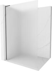 Mexen Kioto L zuhanyfal Walk-In 100 x 200 cm, zúzmarás, gun gray kefélt - 800-100-103-66-30 (800-100-103-66-30)