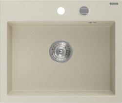 Mexen Oscar gránit mosogató 1-medencés 580 x 490 mm, bézs, króm szifon - 6519581000-69 (6519581000-69)