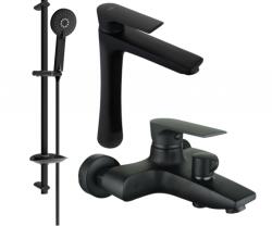 Mexen Axel DB40 fürdőkészlet, fekete - 73813DB40-70 (73813DB40-70)