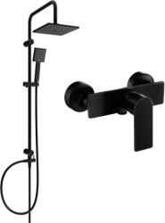 Mexen Tord fali zuhanykészlet esőztetővel és Alfa zuhanycsappal, fekete - 745740200-70 (745740200-70)