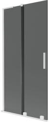 Mexen Velar L fürdőkádparaván, 2-szárnyú, tolóajtós, 90 x 150 cm, grafitszürke, fehér - 896-090-003-41-20 (896-090-003-41-20)