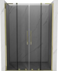 Mexen Velar L Duo tolóajtós zuhanyajtó 140 cm, grafit, arany - 871-140-003-42-50 (871-140-003-42-50)
