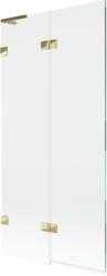 Mexen Lunar L 2-szárnyú bal oldali fürdőkádparaván 90 x 150 cm, átlátszó, arany - 897L-090-100-50-00-L (897L-090-100-50-00-L)