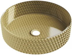 Mexen Aura üvegből készült asztali mosdókagyló 39 x 39 cm, arany - 24013950 (24013950)