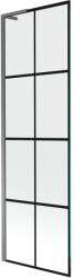 Mexen Next L egyajtós kádparaván 60 x 150 cm, fekete rács, gun metal - 895-060-000-03-77-95 (895-060-000-03-77-95)