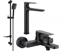 Mexen Lynx DF62 fürdőkád készlet, fekete - 745913DF62-70 (745913DF62-70)