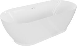 Mexen Roxy szabadon álló kád 180 x 85 cm, fehér, fehér túlfolyó - 51201808500-20 (51201808500-20)