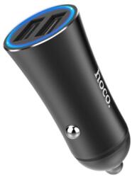 hoco. Z30 2x USB-A Autós töltő - Fekete (5V / 2.4A) (Z30-BK) (Z30-BK)