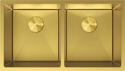 Mexen Binox kéttálcás acél mosogató 800 x 450 mm, arany - 6421802000-55 (6421802000-55)