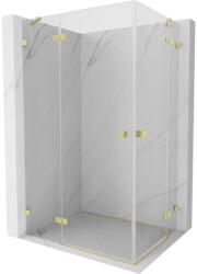 Mexen Lunar Duo nyíló zuhanykabin balos 95 x 90 cm, átlátszó, arany szálcsiszolt - 834-095L-090P-55-00 (834-095L-090P-55-00)