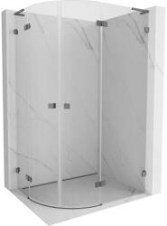 Mexen Lunar L félköríves nyíló jobbos zuhanykabin 90 x 80 cm, átlátszó, gun metal - 833L-090P-080L-95-00 (833L-090P-080L-95-00)