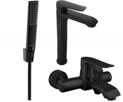 Mexen Pecos R72 fürdőkád szett, fekete - 72713R72-70 (72713R72-70)