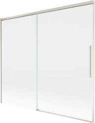 Mexen Rox 2-szárnyas zuhanyfal 180 x 150 cm, átlátszó, szálcsiszolt nikkel - 8C9-180-001-97-00 (8C9-180-001-97-00)