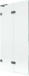 Mexen Lunar L kádparaván, kétszárnyú bal 90 x 150 cm, átlátszó, gun metal - 897L-090-100-95-00-L (897L-090-100-95-00-L)
