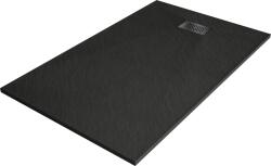 Mexen Hugo SMC 140 x 90 cm téglalap alakú zuhanytálca, fekete, fekete fedéllel - 42709014-B (42709014-B)