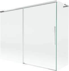 Mexen Rox L kétszárnyú, 2 szárnyú fürdőkádparaván, tolóajtós, 190 + 80 x 150 cm, átlátszó, króm - 8C9L-190-080-01-00 (8C9L-190-080-01-00)