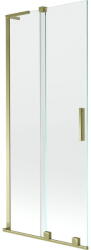 Mexen Velar L kétszárnyú toló zuhanyfal 80 x 150 cm, átlátszó, arany - 896-080-003-01-50 (896-080-003-01-50)