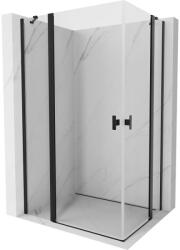 Mexen Mist Duo nyíló zuhanykabin 115 x 80 cm, átlátszó, fekete - 8A4-115-080-70-00 (8A4-115-080-70-00)