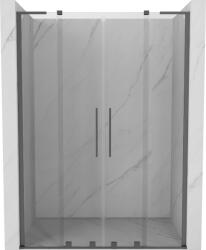 Mexen Velar L Duo tolóajtós zuhanykabin 140 cm, átlátszó, fegyver szürke - 871-140-003-02-95 (871-140-003-02-95)