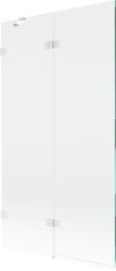 Mexen Lunar kádparaván 2-szárnyú bal 100 x 150 cm, átlátszó, fehér - 897-100-100-20-00-L (897-100-100-20-00-L)