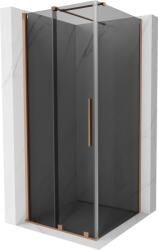 Mexen Velar tolóajtós zuhanykabin 110 x 110 cm, grafit, kefélt réz - 871-110-110-41-65 (871-110-110-41-65)