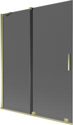 Mexen Velar kétszárnyú, 140 x 150 cm-es, grafit, arany színű zuhanyfal - 896-140-000-41-50 (896-140-000-41-50)