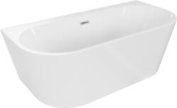 Mexen Oval+ szabadon álló falsíki kád 170 x 80 cm, fehér, króm túlfolyóval - 52681708000-01 (52681708000-01)