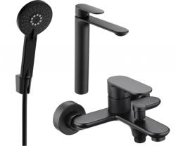 Mexen Milo R40 fürdőkád szett, fekete - 71313R40-70 (71313R40-70)