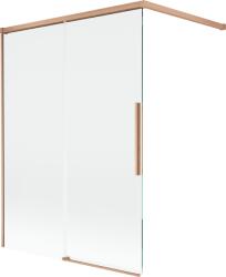 Mexen Rox 2 szárnyú toló kádparaván 120 x 150 cm, átlátszó, kefélt réz - 8C9-120-003-65-00 (8C9-120-003-65-00)