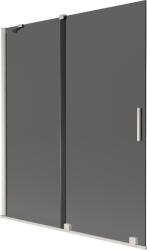 Mexen Velar 2-szárnyú toló zuhanyfal 140 x 150 cm, grafit, kefélt nikkel - 896-140-000-41-97 (896-140-000-41-97)