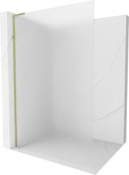 Mexen Kioto L zuhanyfal Walk-in 120 x 200 cm, fagyos, arany - 800-120-103-50-30 (800-120-103-50-30)