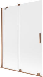 Mexen Velar kádparaván 2-szárnyú tolóajtós 130 x 150 cm, szatén, rózsaarany - 896-130-000-31-60 (896-130-000-31-60)