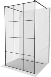 Mexen Kioto szabadon álló zuhanyfal 120 x 200 cm, fekete rács 8 mm, fekete - 800-120-002-70-77 (800-120-002-70-77)