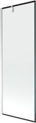 Mexen Next 1-szárnyú fürdőszobai paraván 70 x 150 cm, fekete keret, króm - 895-070-000-00-70-01 (895-070-000-00-70-01)
