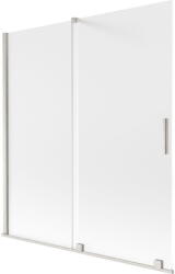 Mexen Velar 2-paneles toló zuhanyfal 150 x 150 cm, fagyos üveg, kefélt nikkel - 896-150-000-31-97 (896-150-000-31-97)