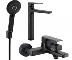 Mexen Lynx R40 fürdőkád szett, fekete - 745913R40-70 (745913R40-70)