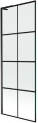 Mexen Next L fürdőkád paraván, 1-szárnyú, 70 x 150 cm, fekete rácsos, fekete - 895-070-000-03-77-70 (895-070-000-03-77-70)