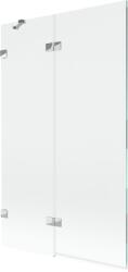 Mexen Lunar 2-szárnyú bal oldali fürdőkádparaván 110 x 150 cm, átlátszó, króm - 897-110-100-01-00-L (897-110-100-01-00-L)
