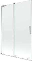 Mexen Velar L kétszárnyú eltolható kádparaván 120 x 150 cm, átlátszó, króm - 896-120-003-01-01 (896-120-003-01-01)