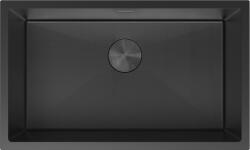 Mexen Trixo 1 rekeszes, fekete HC rozsdamentes acél mosogató 750 x 440 mm - 6415751000-70HC (6415751000-70HC)