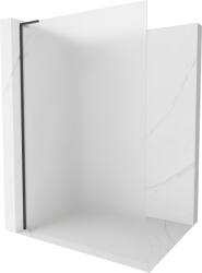 Mexen Kioto L zuhanyfal Walk-in 70 x 200 cm, fagyott, fekete - 800-070-103-70-30 (800-070-103-70-30)