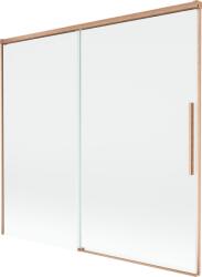 Mexen Rox kétszárnyú, eltolható fürdőszobai válaszfal 170 x 150 cm, átlátszó, kefe réz - 8C9-170-001-65-00 (8C9-170-001-65-00)