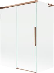 Mexen Rox L 2-szárnyú kádparaván 120 + 70 x 150 cm, átlátszó, rózsaarany - 8C9L-120-070-60-00 (8C9L-120-070-60-00)